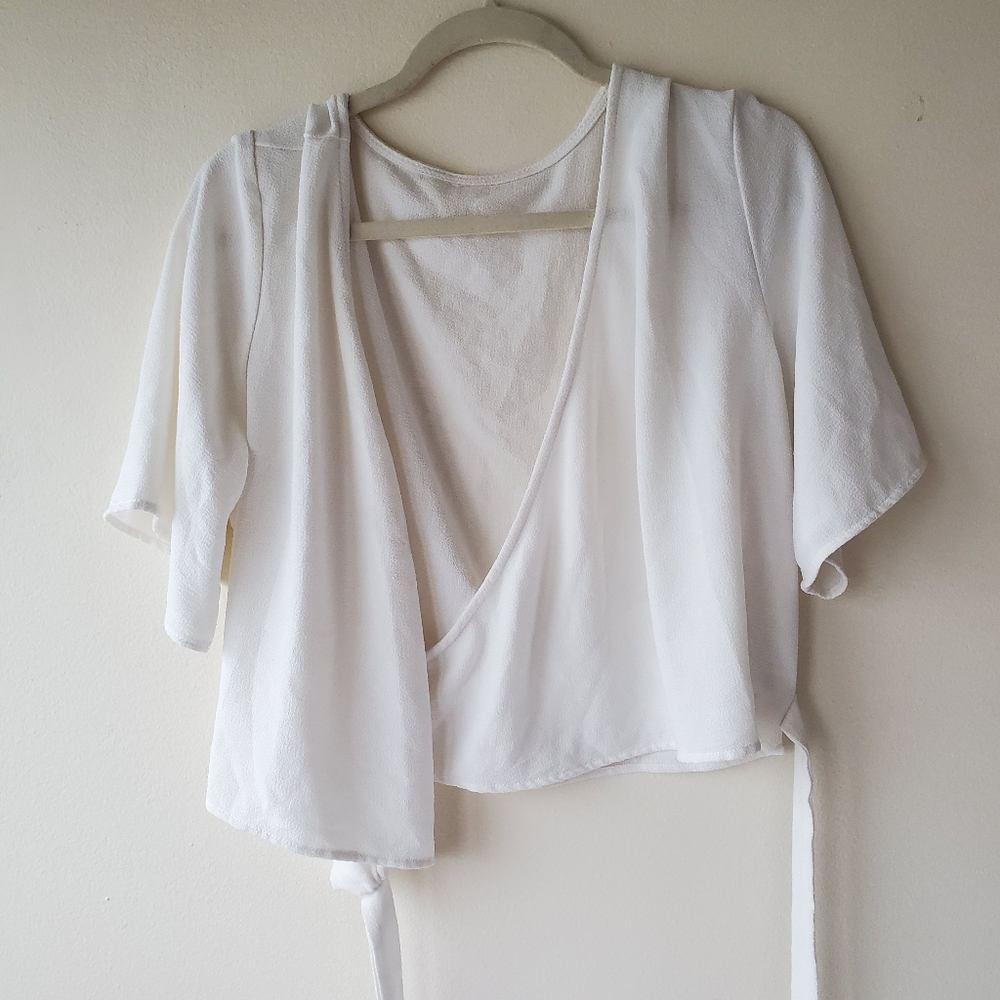 Flowy wrap-around top